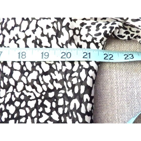 Zashi NWT Blouse Shirt Button Up Sheer Animal Print Ombre New Coverup 3/4 Sleeve - Picture 11 of 15